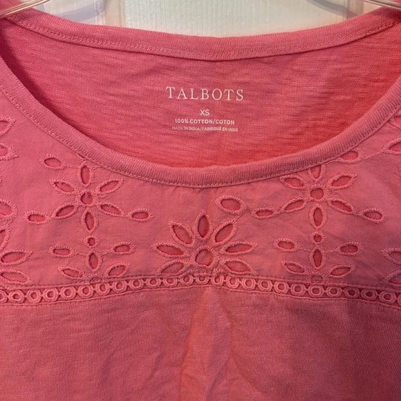 Talbots Pink Short Sleeve Top - Picture 2 of 6